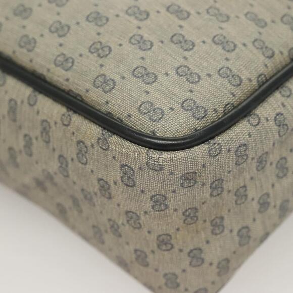 GUCCI Micro GG Supreme Sherry Line Clutch Bag Pvc Navy Gold
